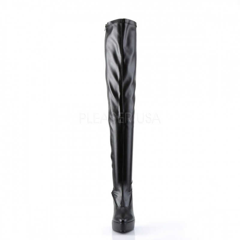 Devious Indulge 3063 Thigh High Boots PU IND3063/B/PU-E