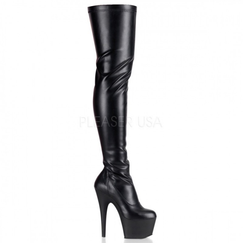 Pleaser ADORE-3000 Thigh High Boots ADO3000/B/PU-E