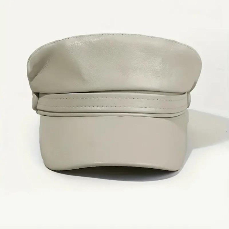 Beret PU Leather Flat Top Cap GX5639168