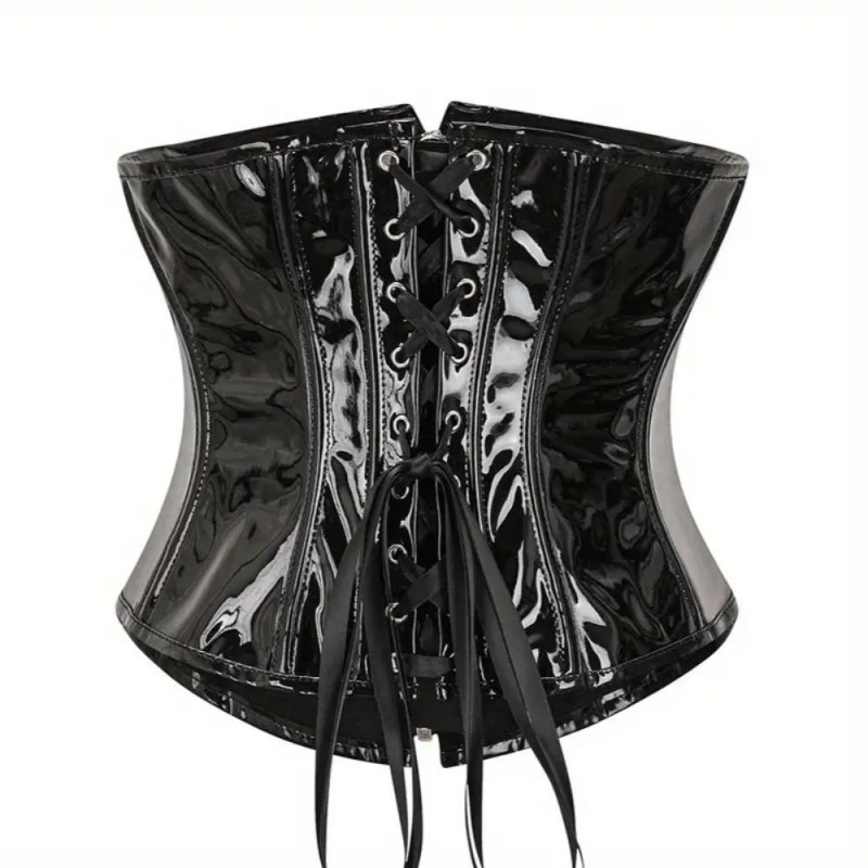 Corset PU with Zipper and Drawstring HR2139697