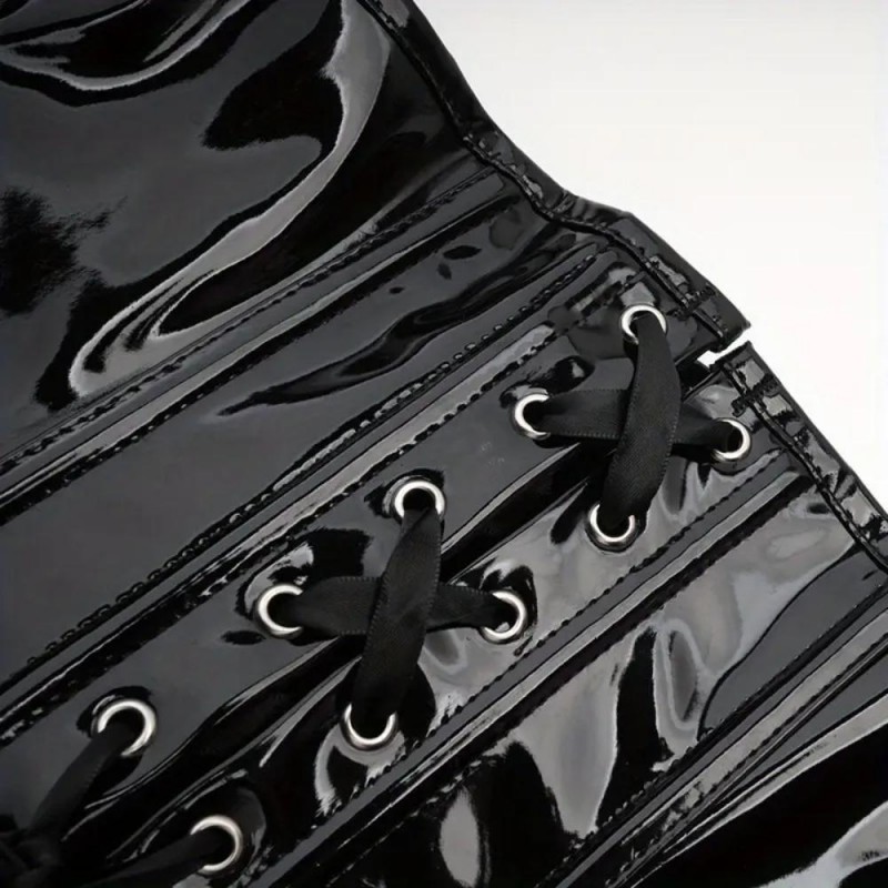 Corset PU with Zipper and Drawstring HR2139697
