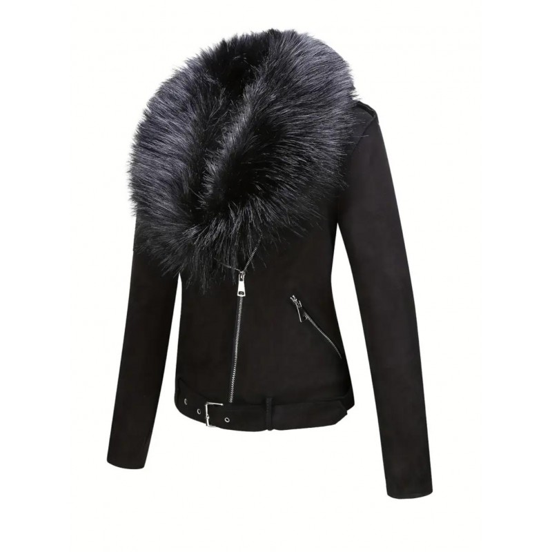 Aldra Rossi Womens PU leather Jacket QE55906