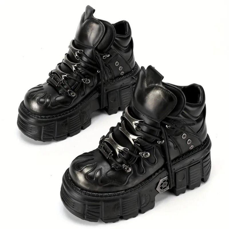 AR Cyberpunk Retro Gothic Boots BW698676