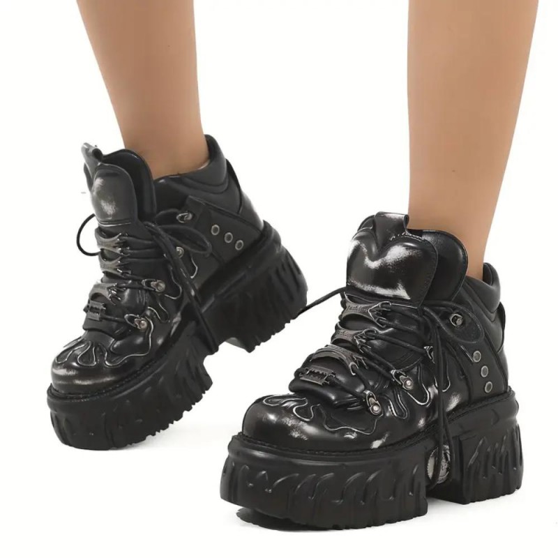 AR Cyberpunk Retro Gothic Boots BW698676