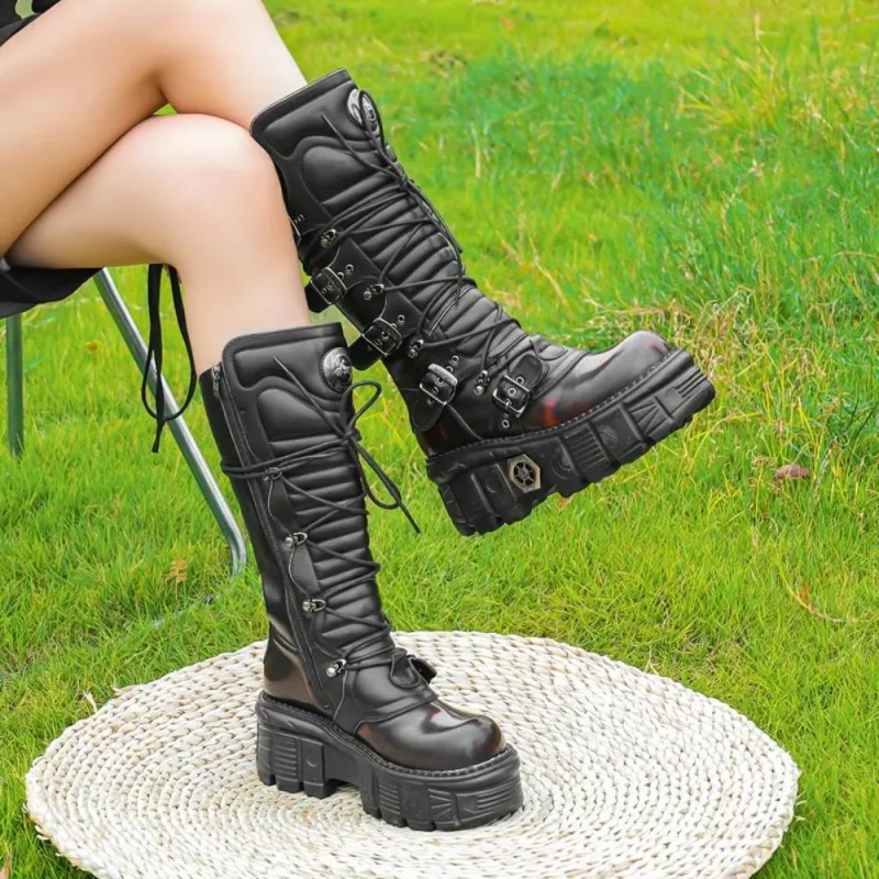 AR Cyberpunk Motorcycle Boots GR449346