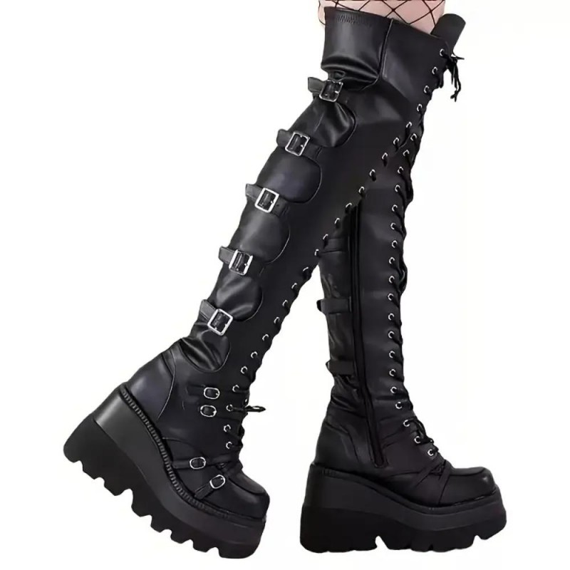 AR Punk Rock Overknee Boots JE6028179