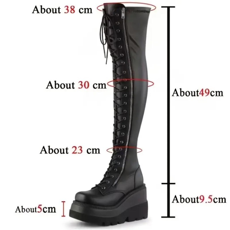 AR Punk Rock Overknee Boots JE6028179