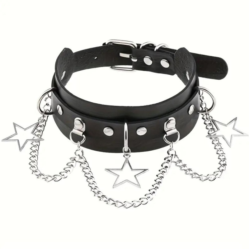 AR Ladies Gothic Punk Choker Necklace Collar QF584948