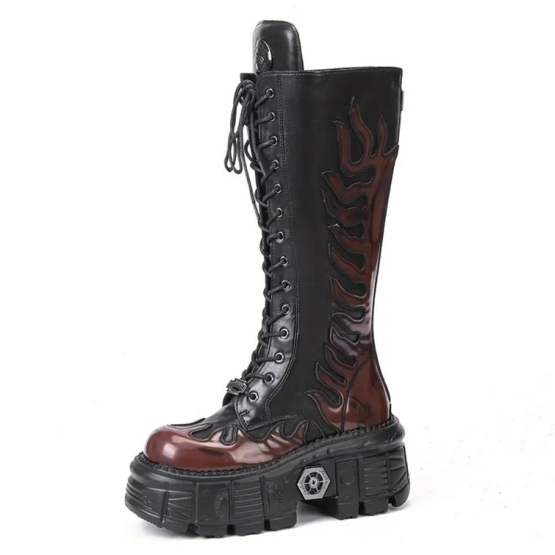 AR Punk Flame Motorcycle Boots QR448481