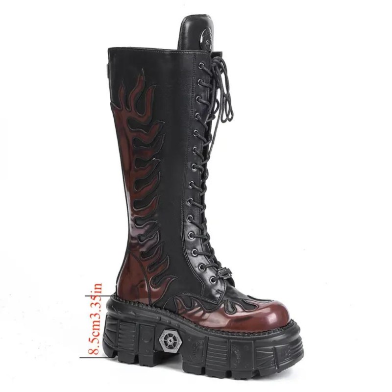 AR Punk Flame Motorcycle Boots QR448481