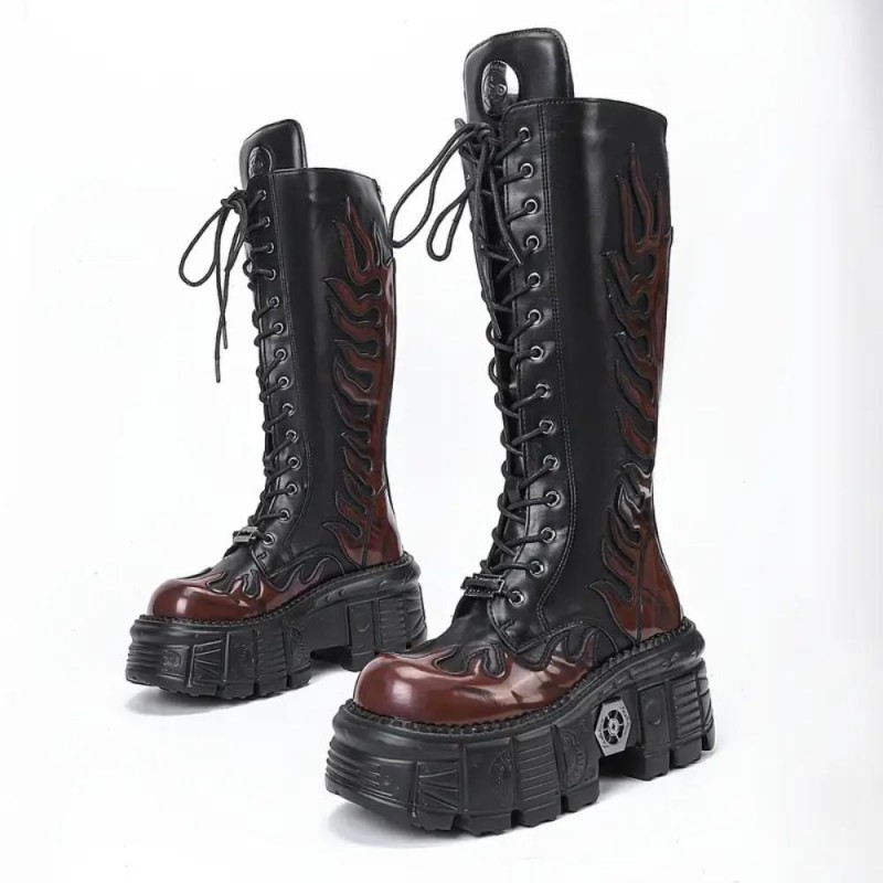 AR Punk Flame Motorcycle Boots QR448481