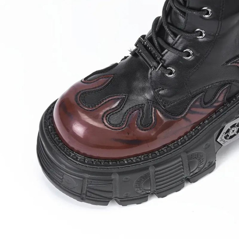 AR Punk Flame Motorcycle Boots QR448481