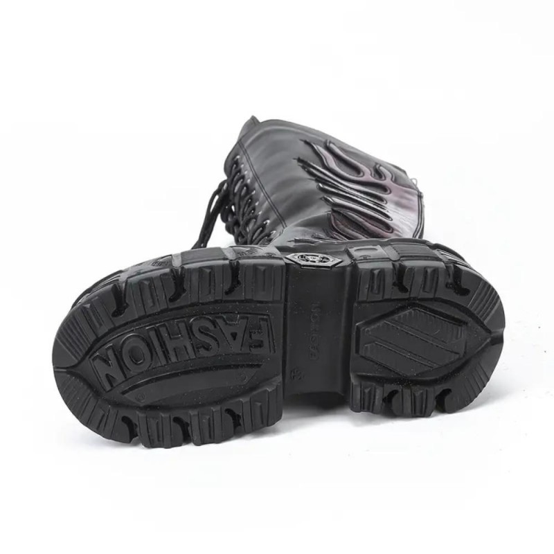 AR Punk Flame Motorcycle Boots QR448481