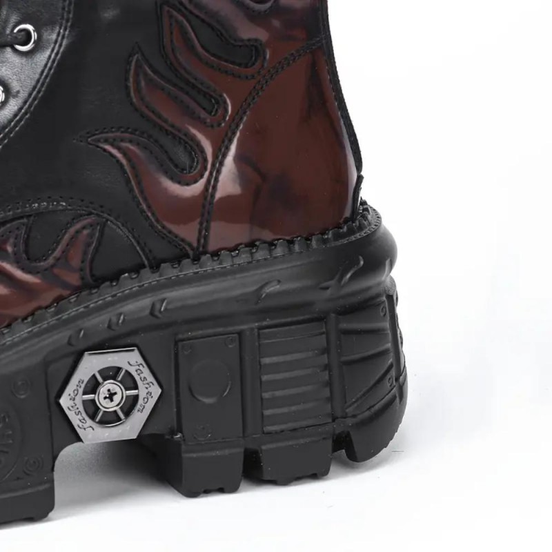 AR Punk Flame Motorcycle Boots QR448481