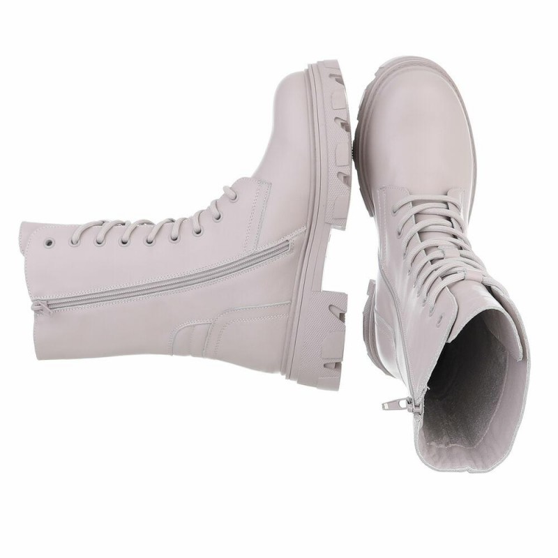 Leather Lace-up ladies ankle boots ZB001Bg