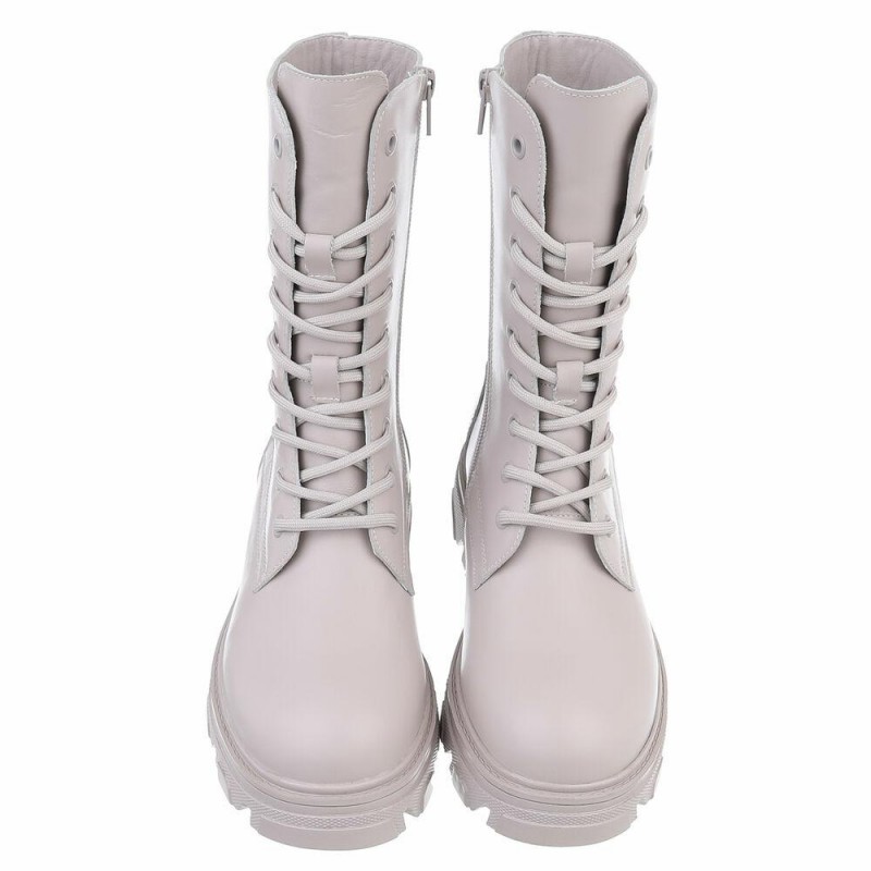 Leather Lace-up ladies ankle boots ZB001Bg