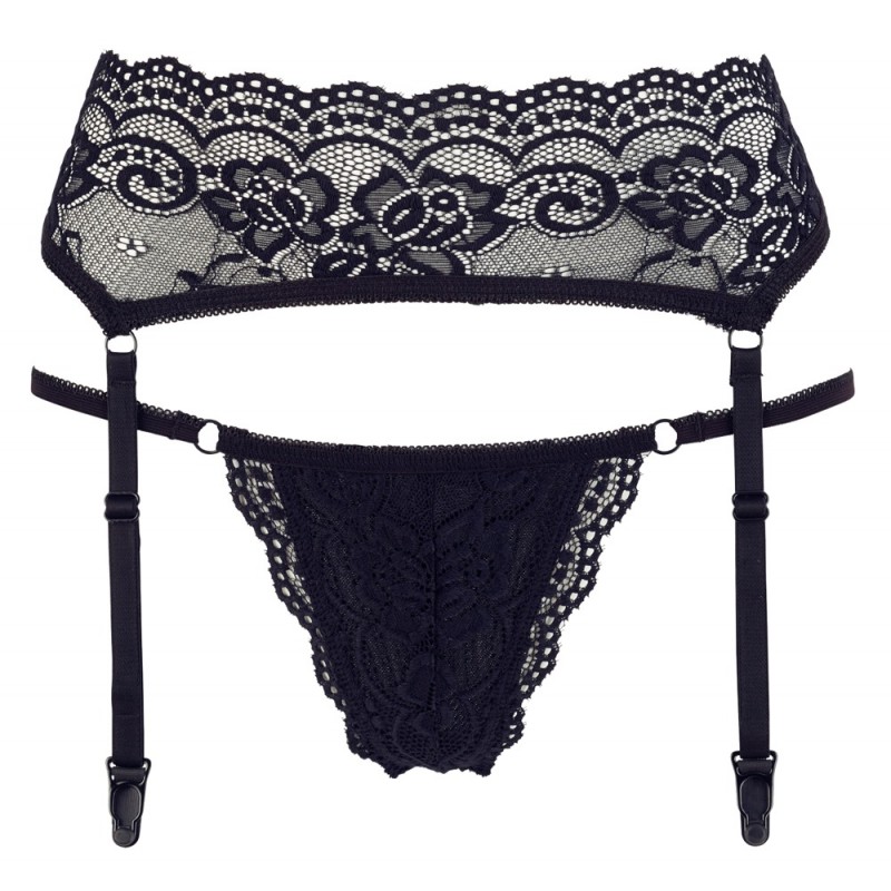 Cottelli Lingerie Suspender belt and string Set 23218741051B
