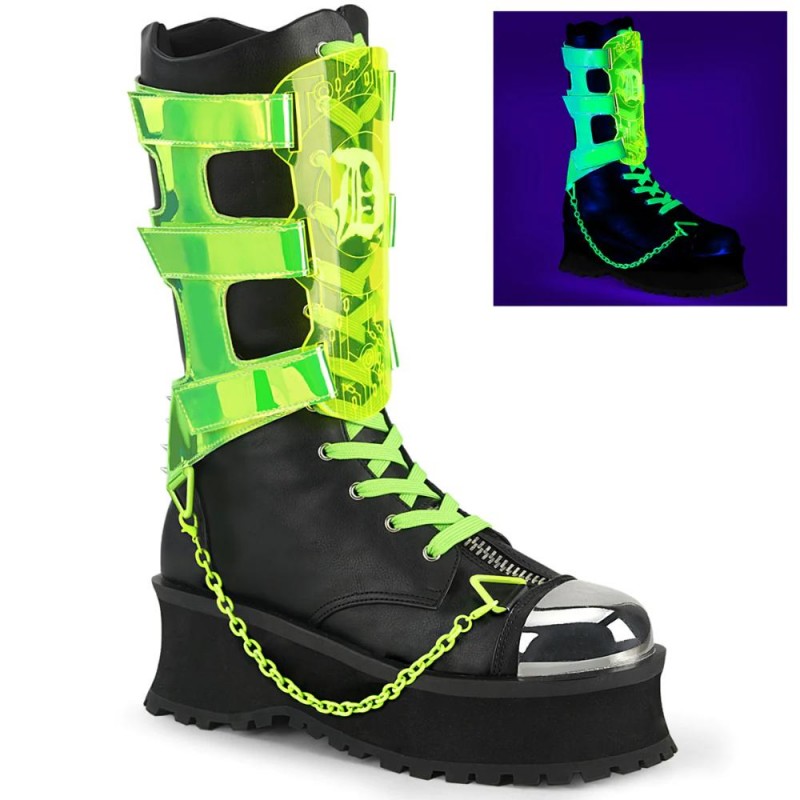 Demonia GRAVEDIGGER-255 mid-calf boots GRAD255/BVL...