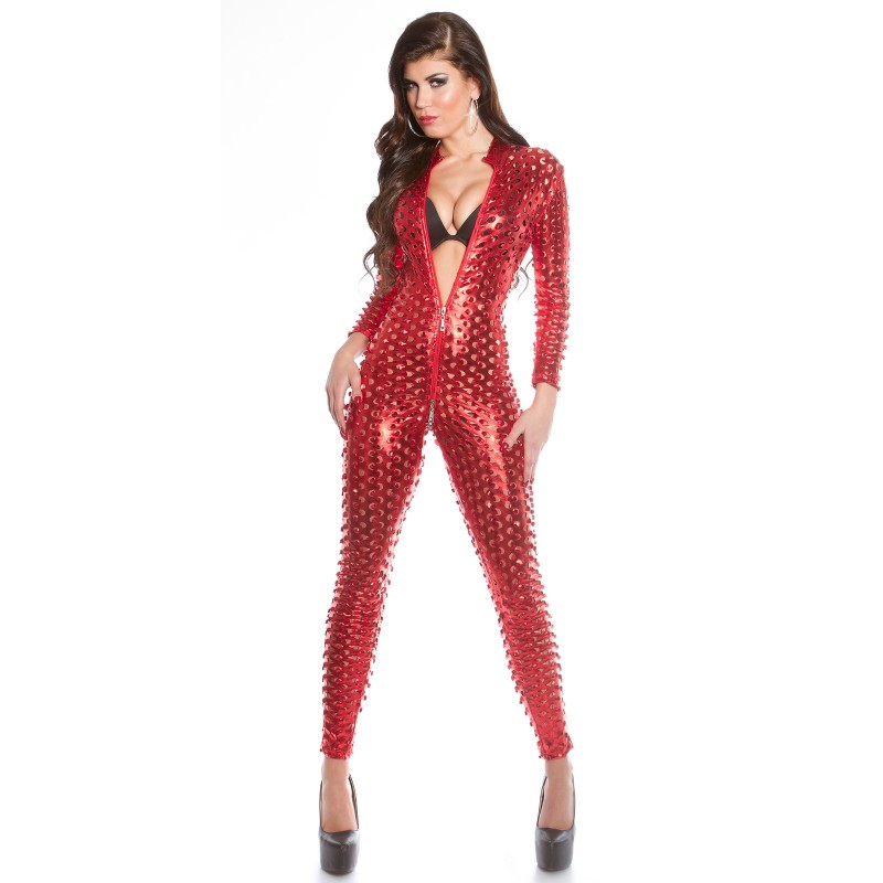 KouCla wetlook catsuit with two way zip 0000OV18262-E