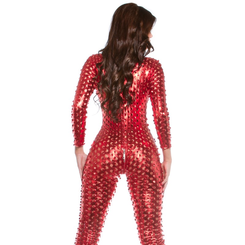 KouCla wetlook catsuit with two way zip 0000OV18262-E