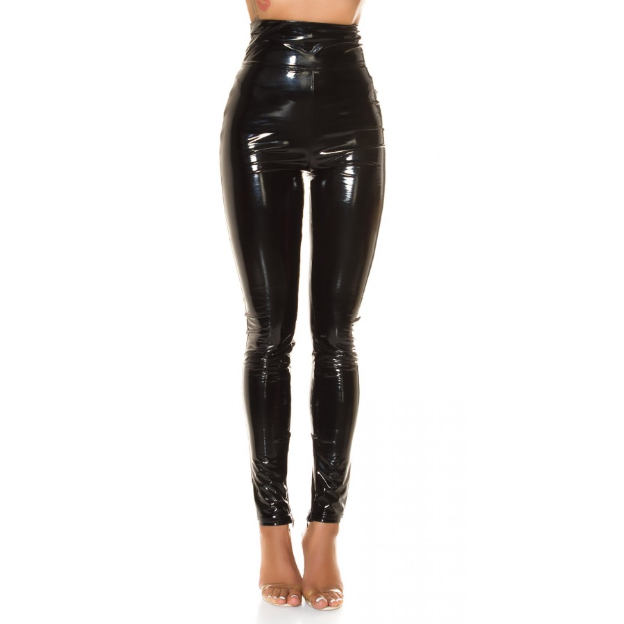 Koucla Highwaist Latex Look Pants 0000H20624B - Aldra Rossi