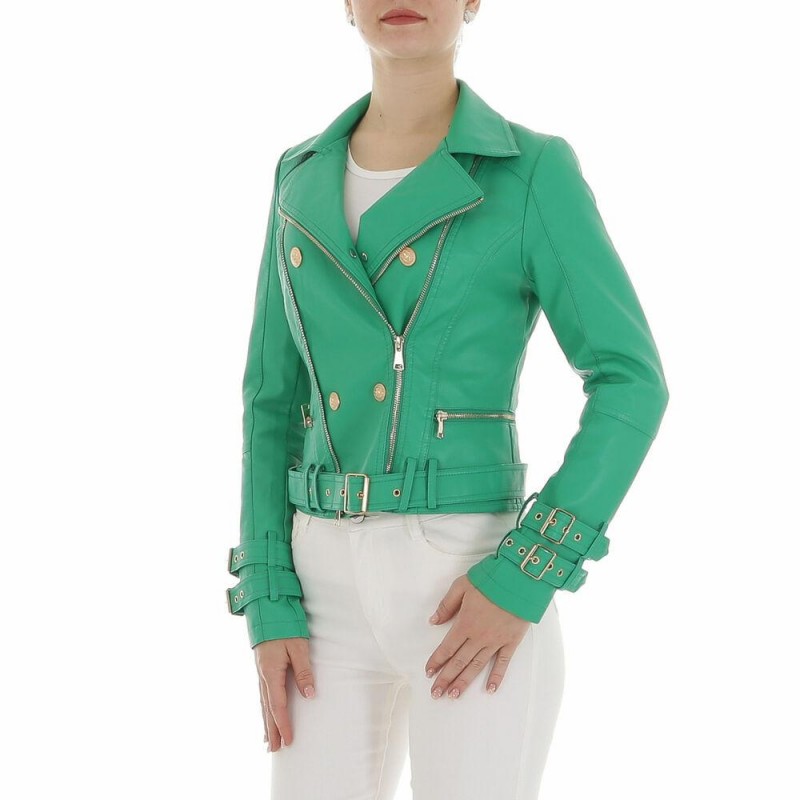 Noemi Kent PU Leather Biker Jacket KL-WS-986Gn