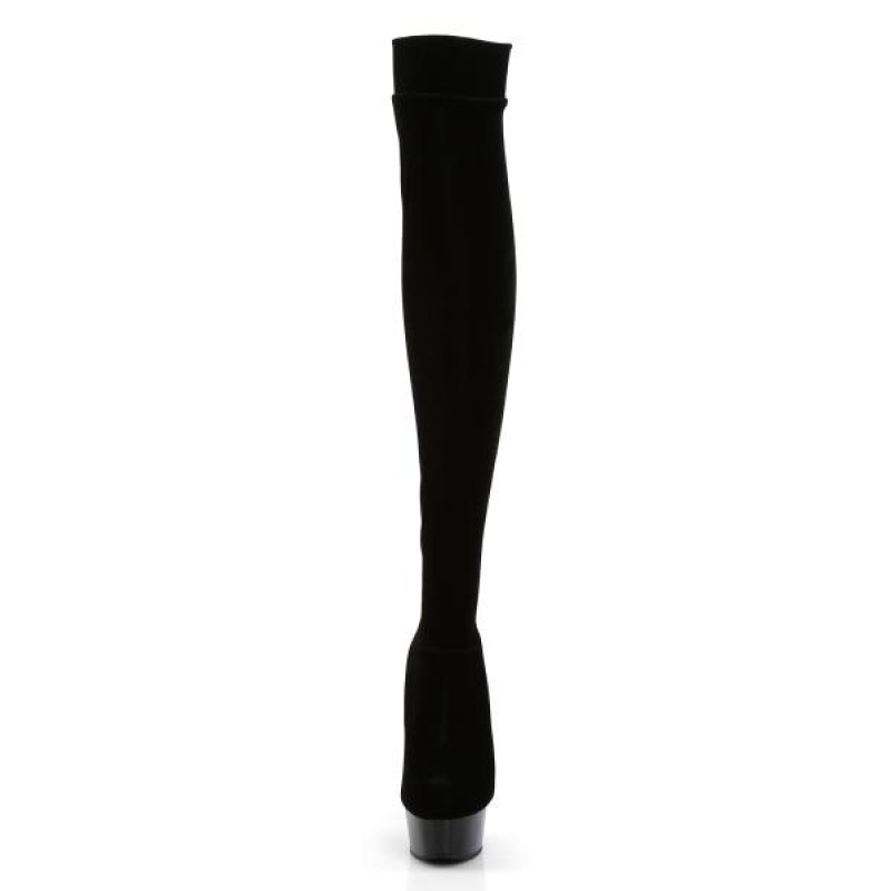 Pleaser DELIGHT-3002 platform overknee boots DEL3002/B/VEL-E