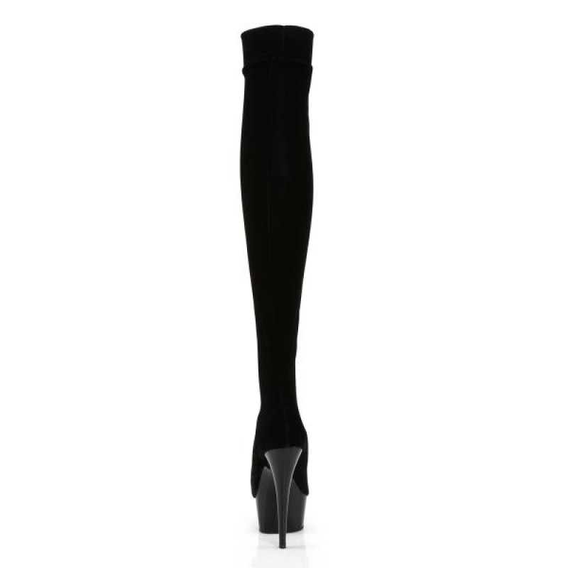 Pleaser DELIGHT-3002 platform overknee boots DEL3002/B/VEL-E