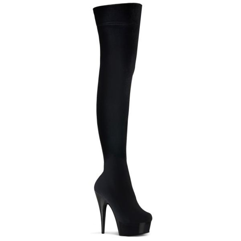 Pleaser DELIGHT-3002 platform overknee boots DEL3002/B/VEL-E