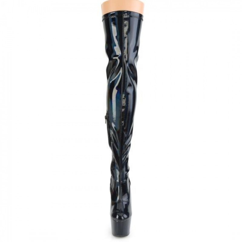 Pleaser ADORE-3000 Thigh High Boots ADO3000/B/PU-E